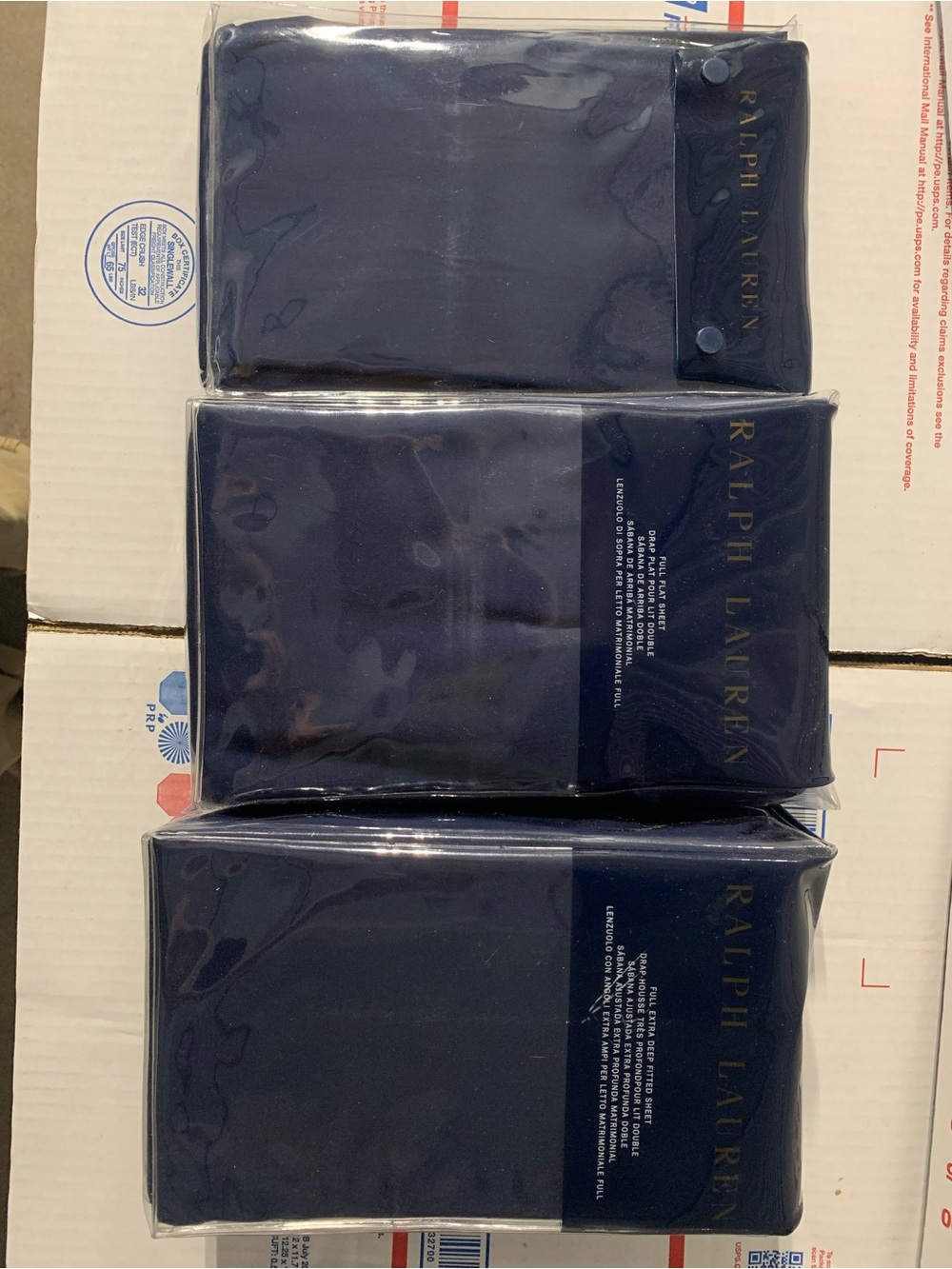 RL 464 Percale Ralph Lauren FULL SIZE Fitted Sheet - Flat Sheet - Pillow Cases
